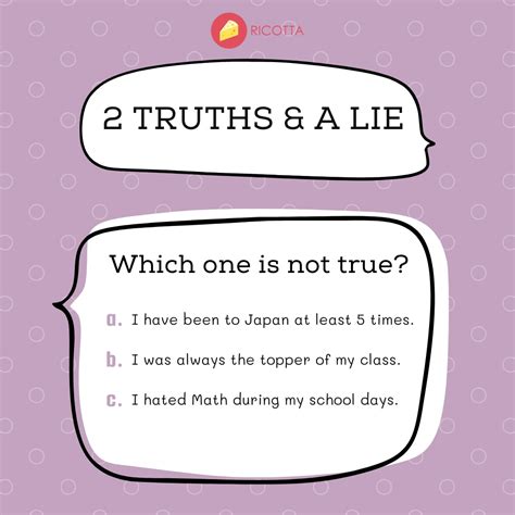 Two Truths and a Lie: Examples, Ideas, and How to Play .